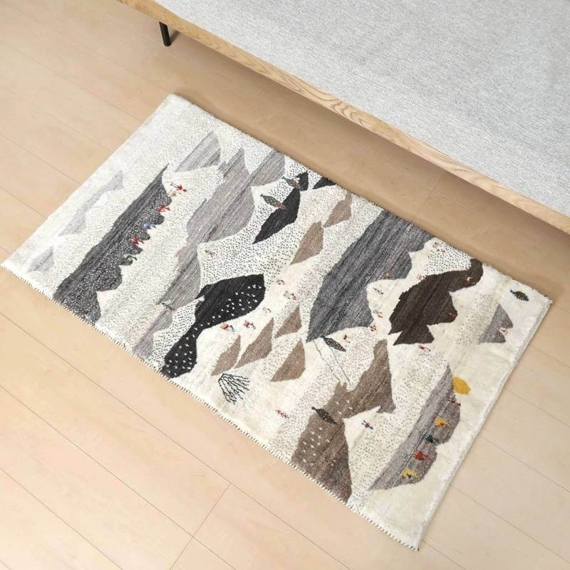 プレミアムギャッベ/ホシナマイ(カシュクリ) 137×79cm(HS-85138)
