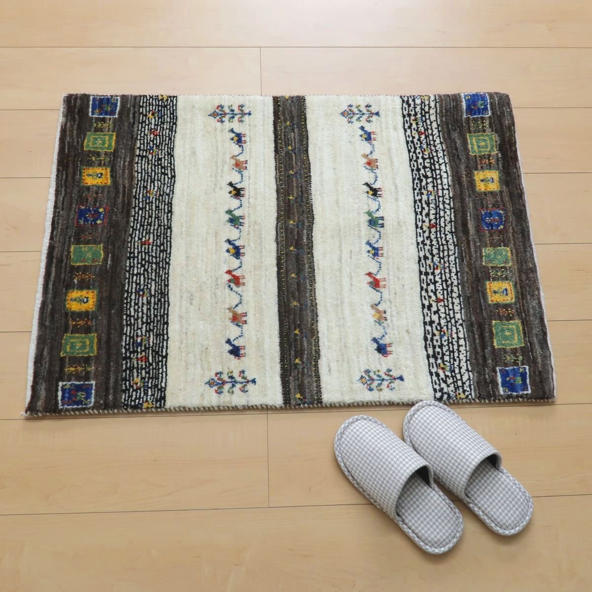 プレミアムギャッベ/ホシナマイ(カシュクリ) 91×63cm(HSS-11040)