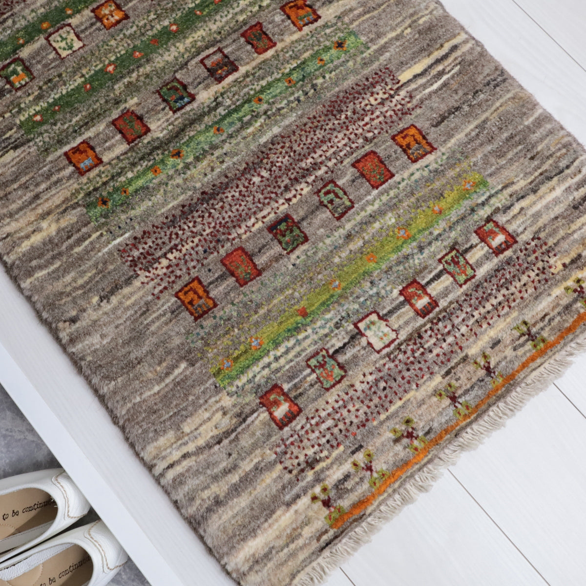 ギャッベ(カシュクリ) 90×61cm(HSS-11066)