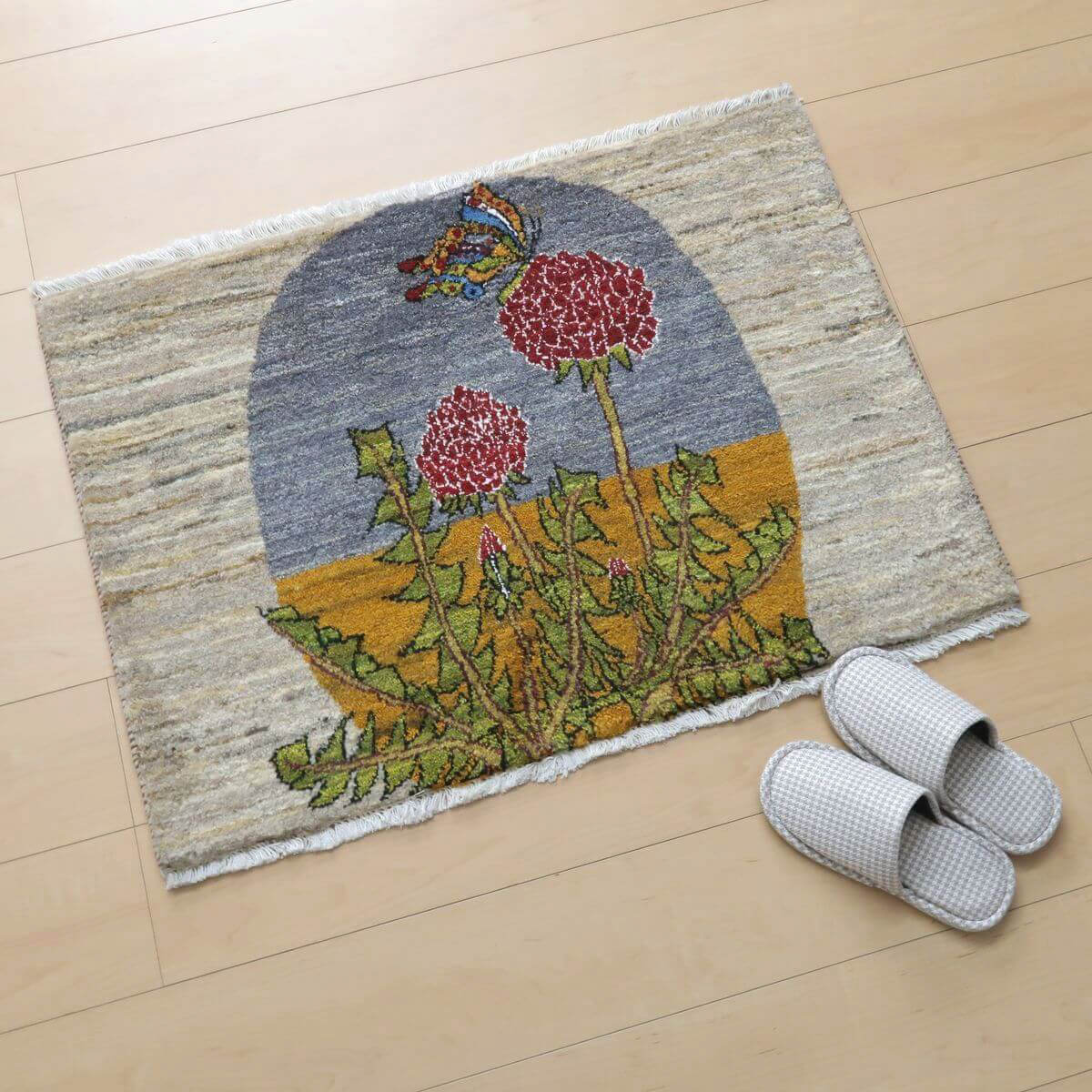プレミアムギャッベ/ホシナマイ(カシュクリ) 65×90cm(HSS-11133)