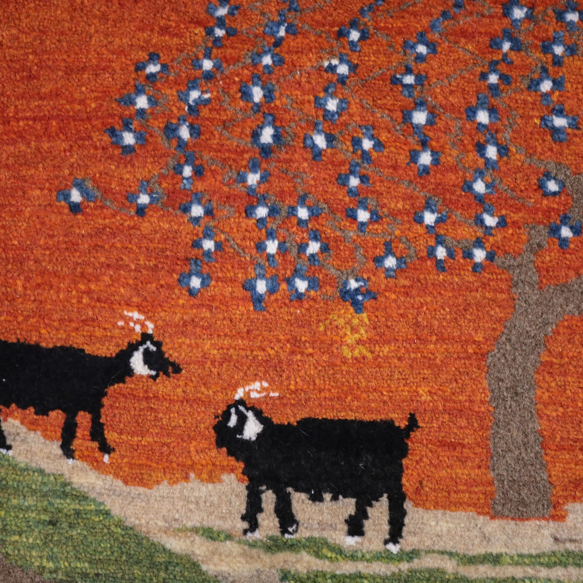 ギャッベ(ルリバフ) 53×81cm(HSS-11878)