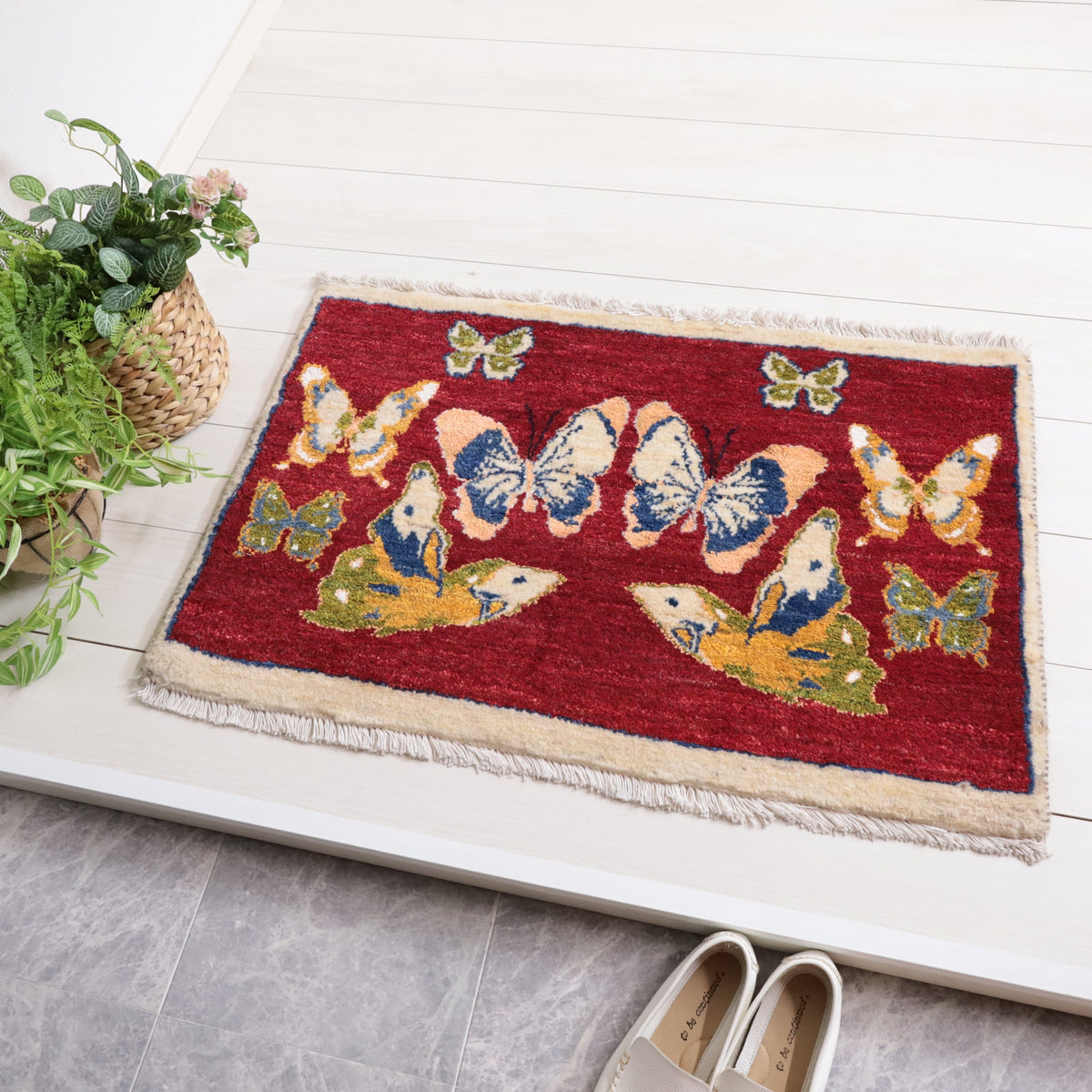 ギャッベ(ルリバフ) 57×91cm(HSS-11894)
