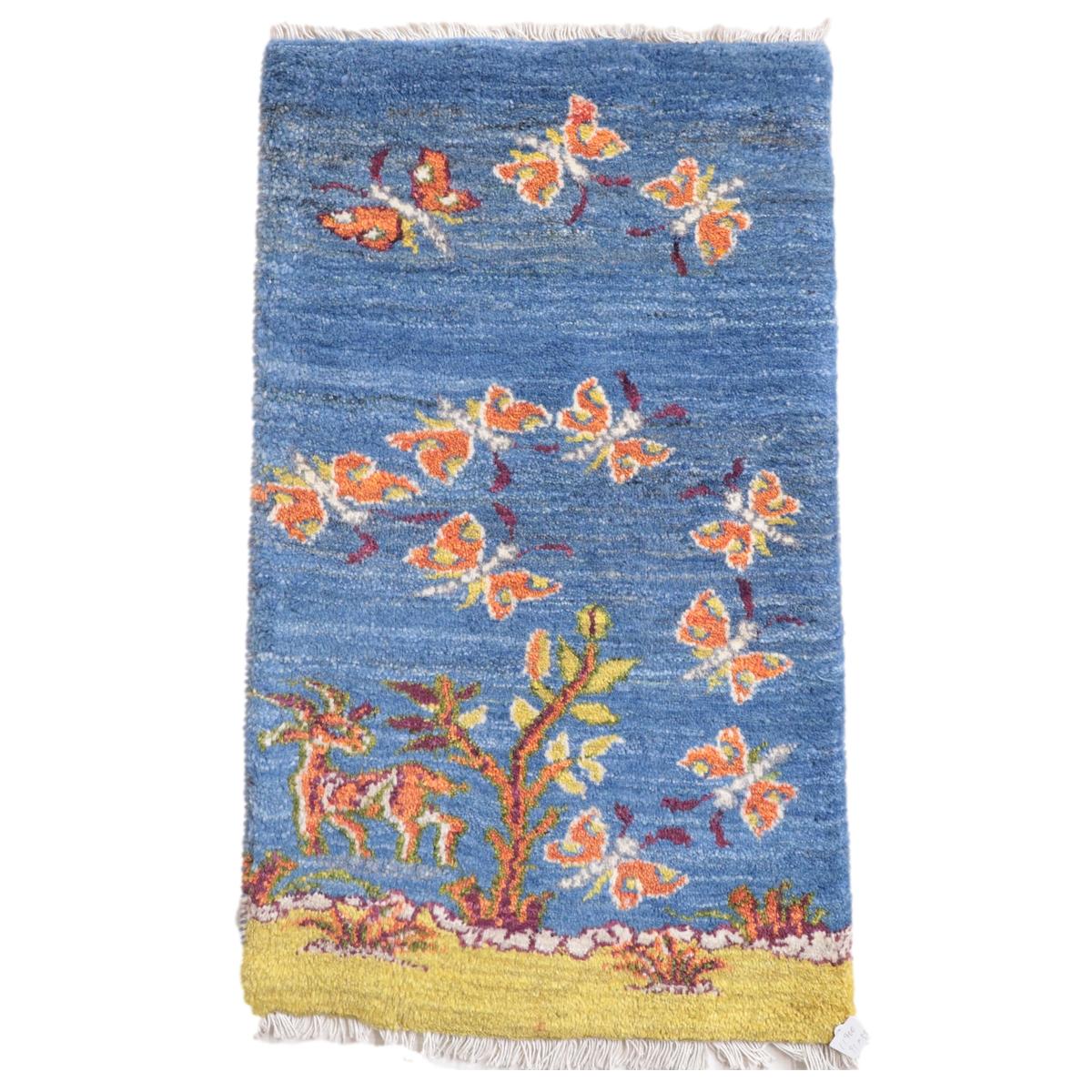 ギャッベ(ルリバフ) 91×55cm(HSS-11900)