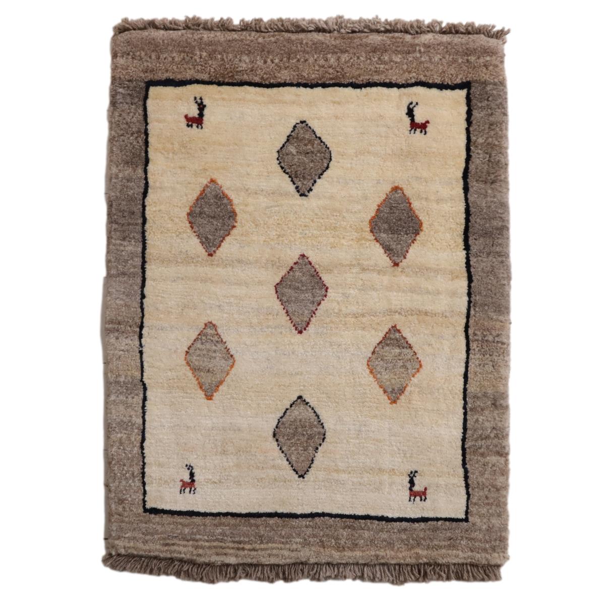 ギャッベ(ルリバフ) 92×71cm(HSS-11916)