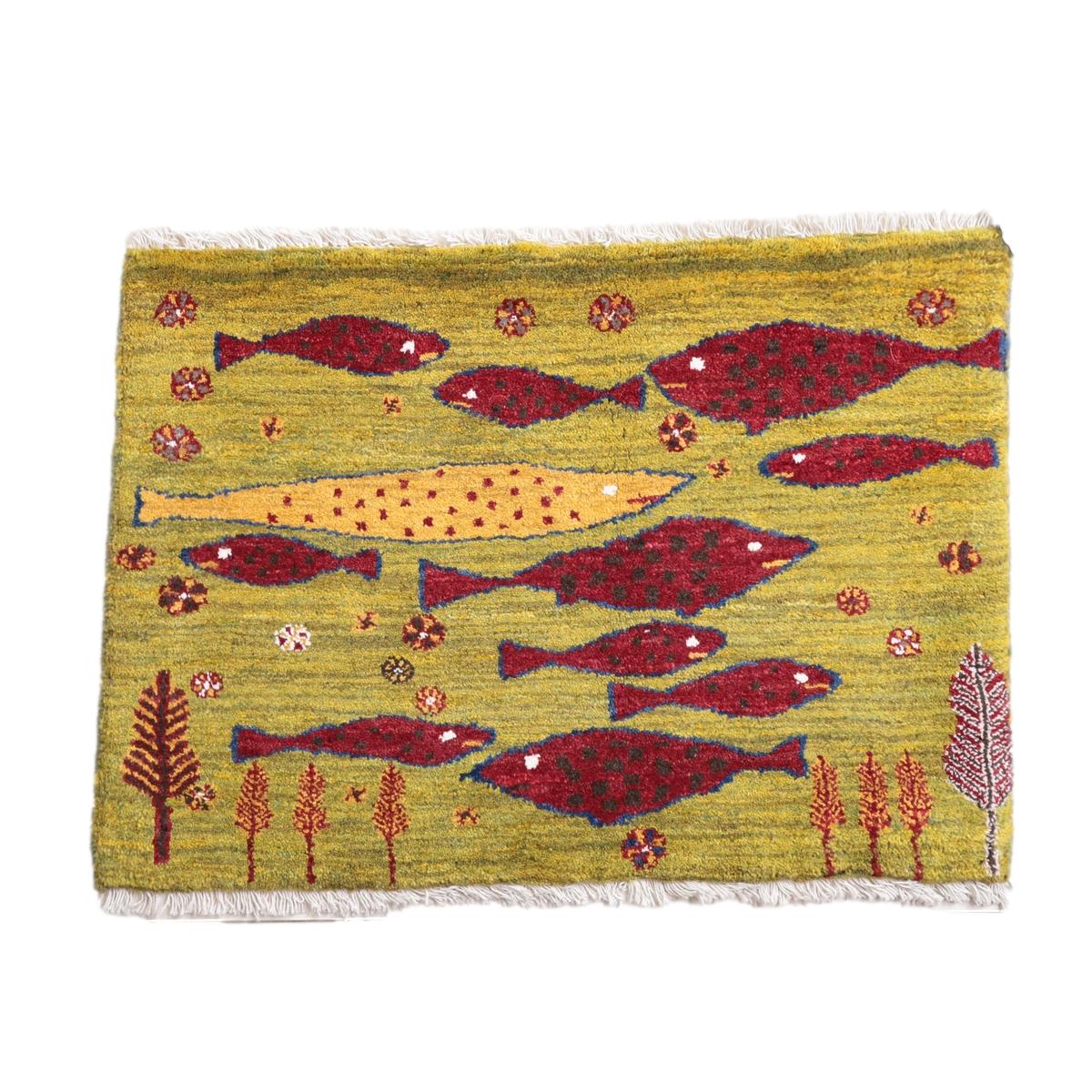 ギャッベ(ルリバフ) 61×85cm(HSS-11918)