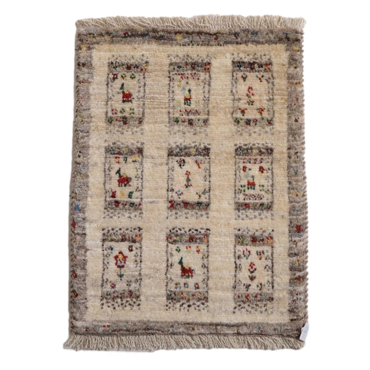 ギャッベ(ルリバフ) 63×47cm(HSS-11921)