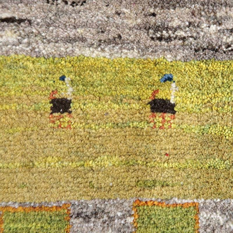 プレミアムギャッベ/ホシナマイ(ルリバフ) 77×64cm(HSS-62171)