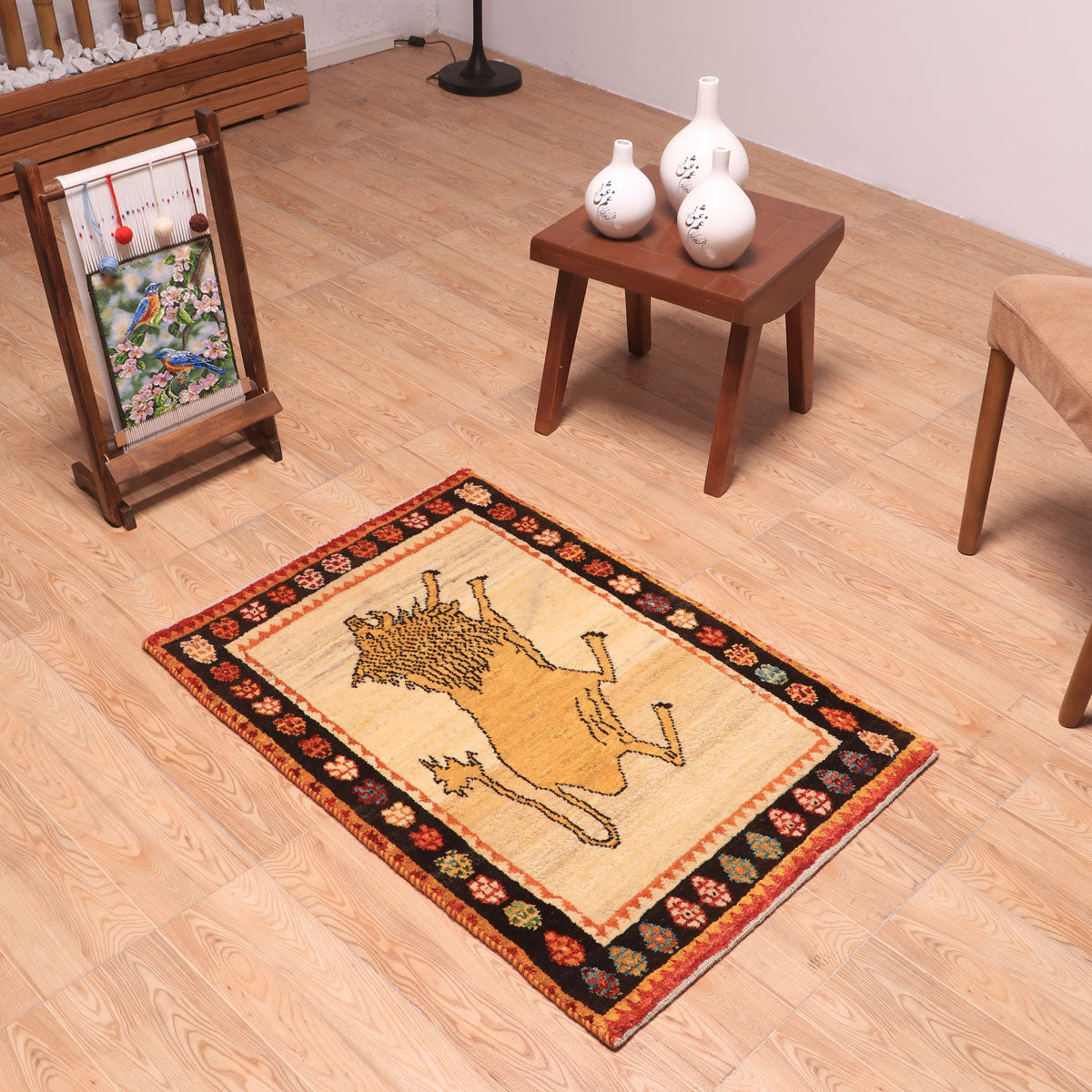 ギャッベ(ギャベ)カシュクリ 93×65cm(HSS-70121)