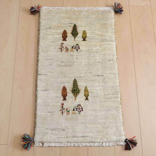 プレミアムギャッベ/ホシナマイ(ルリバフ) 87×52cm(HSS-71497)