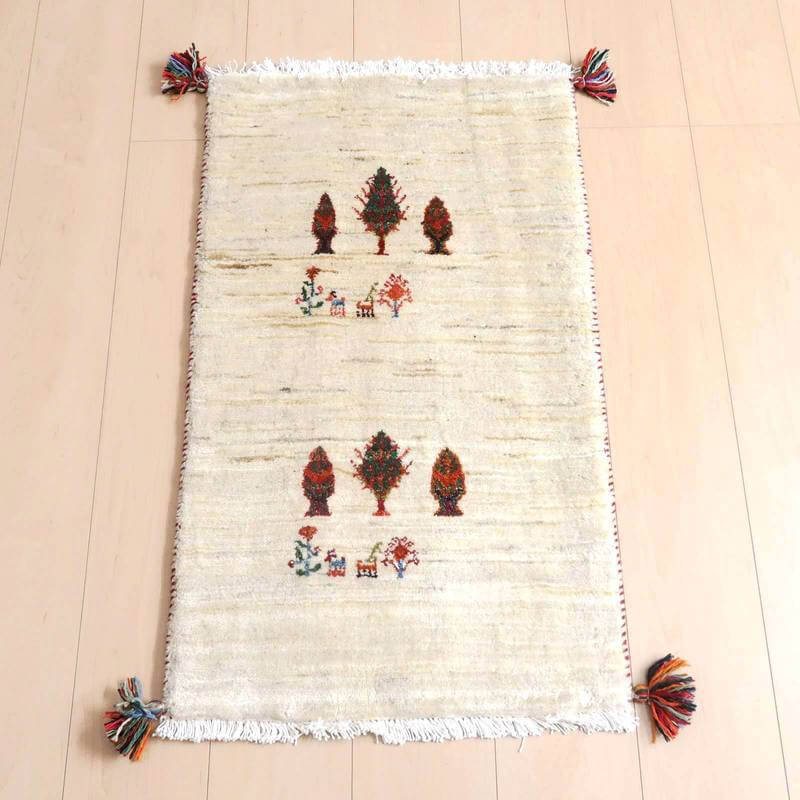 プレミアムギャッベ/ホシナマイ(ルリバフ) 84×50cm(HSS-71573)