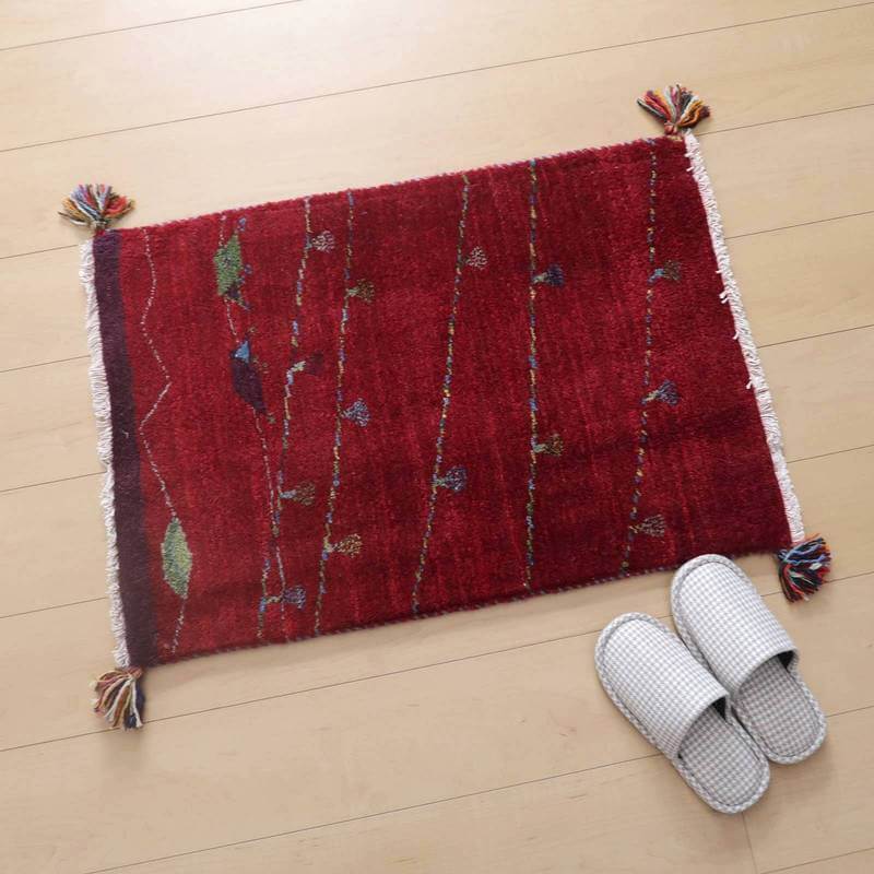 プレミアムギャッベ/ホシナマイ(ルリバフ) 80×56cm(HSS-71720)