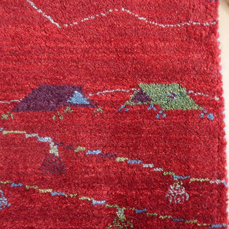 プレミアムギャッベ/ホシナマイ(ルリバフ) 80×56cm(HSS-71720)