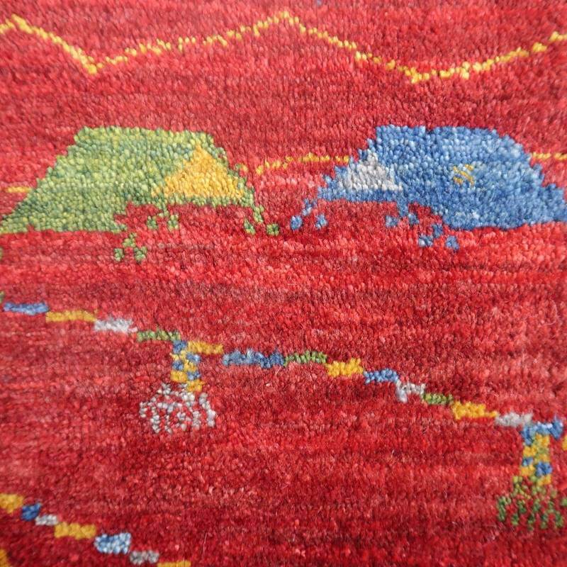 プレミアムギャッベ/ホシナマイ(ルリバフ) 88×53cm(HSS-71725)