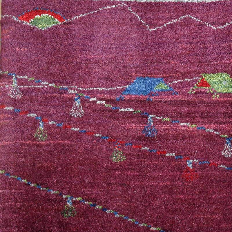 プレミアムギャッベ/ホシナマイ(ルリバフ) 85×50cm(HSS-71800)