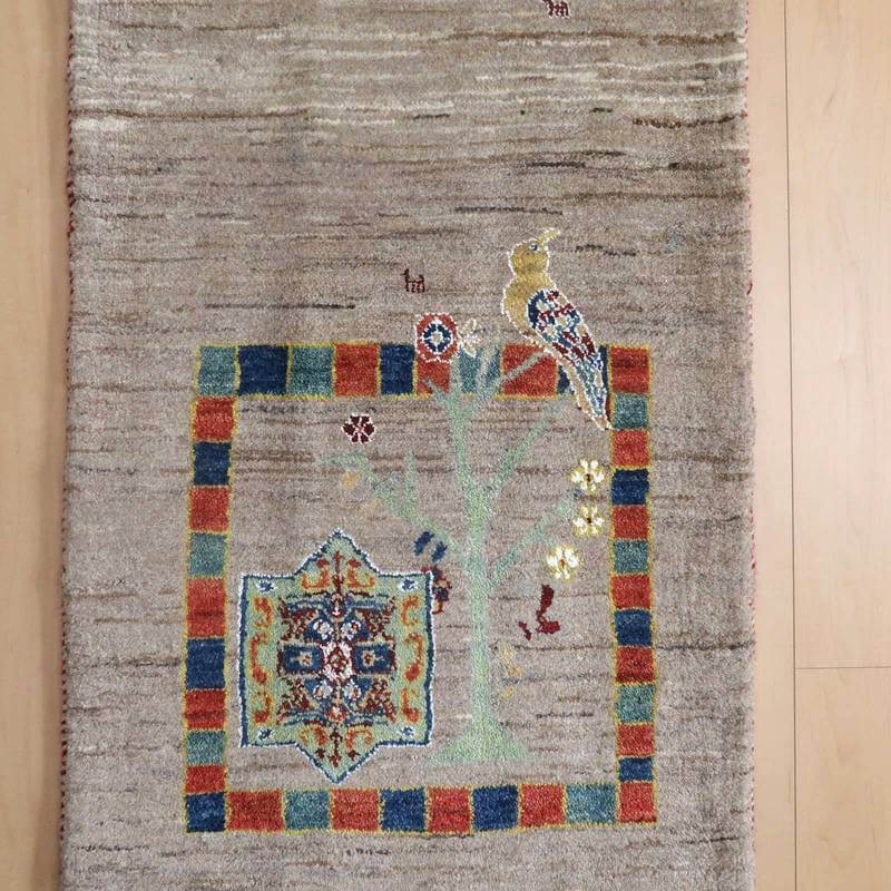 プレミアムギャッベ/ホシナマイ(ルリバフ) 94×62cm(HSS-71921)