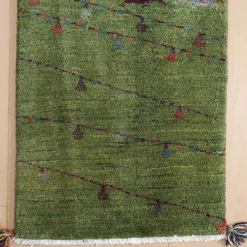 プレミアムギャッベ/ホシナマイ(ルリバフ) 83×60cm(HSS-72502)