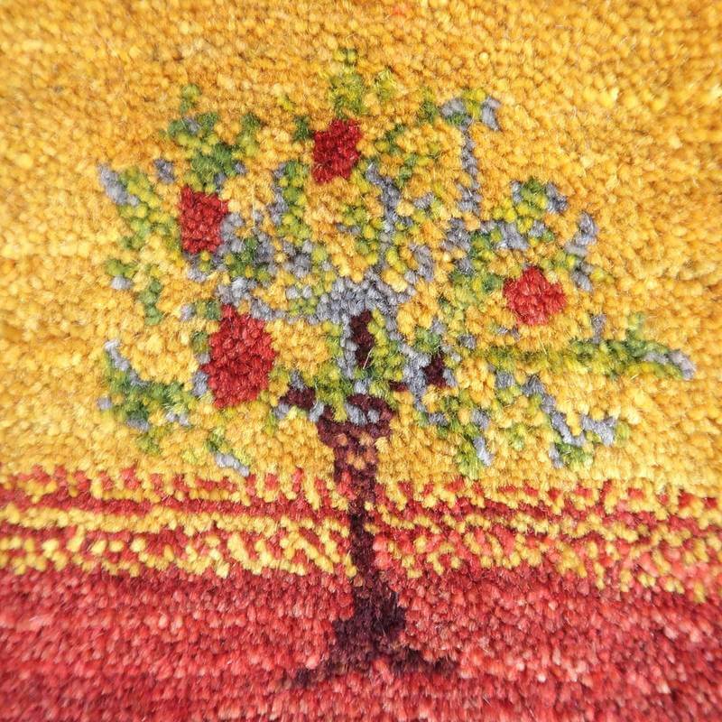 プレミアムギャッベ/ホシナマイ(ルリバフ) 93×58cm(HSS-73140)