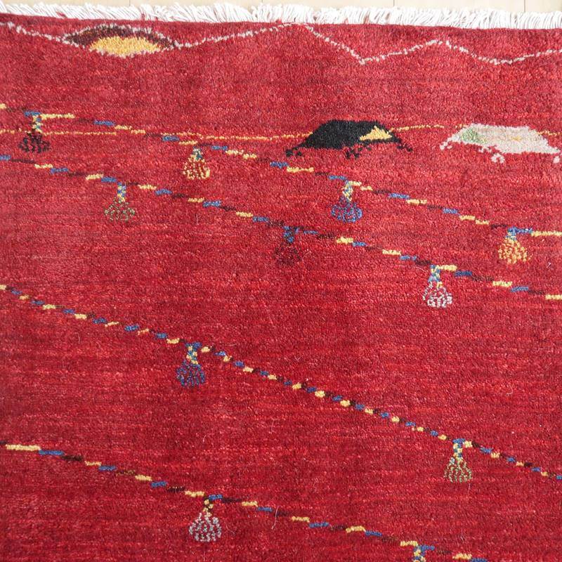 プレミアムギャッベ/ホシナマイ(ルリバフ) 88×67cm(HSS-73143)