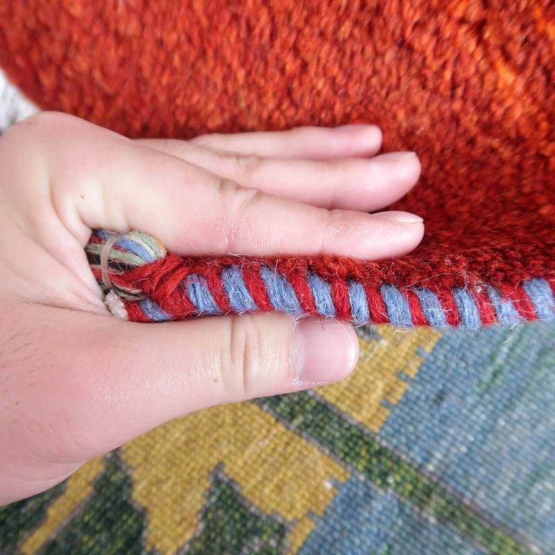 プレミアムギャッベ/ホシナマイ(ルリバフ) 65×89cm(HSS-77732)