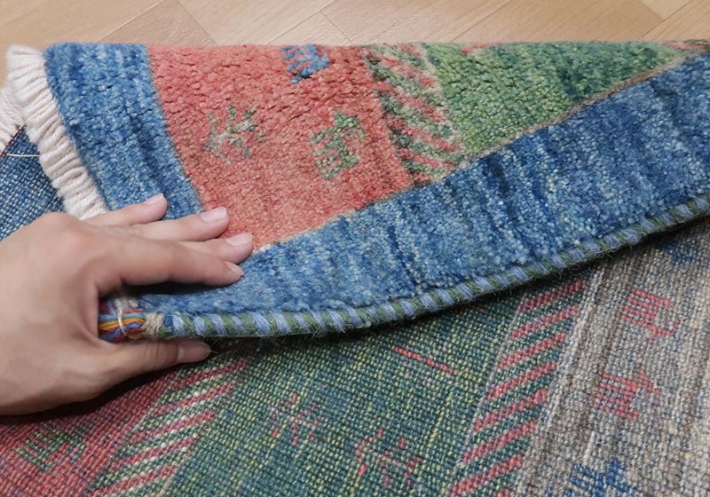 プレミアムギャッベ/ホシナマイ(カシュクリ) 83×55cm(HSS-9659)