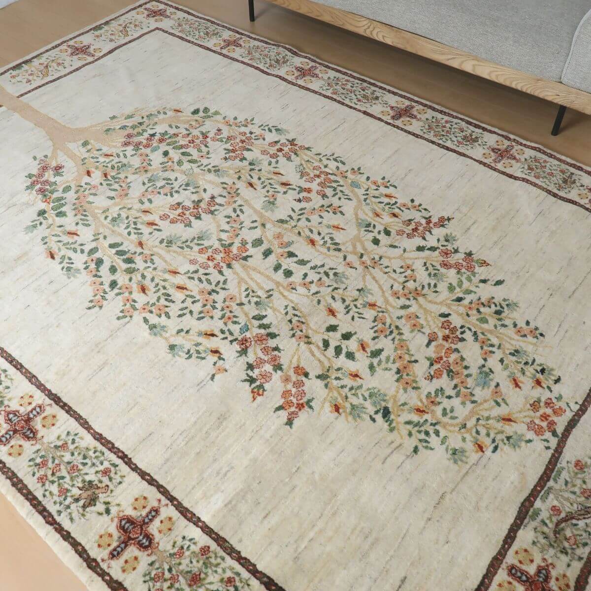 プレミアムギャッベ/ホシナマイ(ルリバフ) 302×220cm(HX-17102)