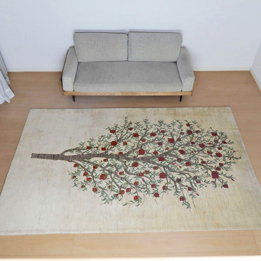 プレミアムギャッベ/ホシナマイ(ルリバフ) 294×188cm(HX-19662)