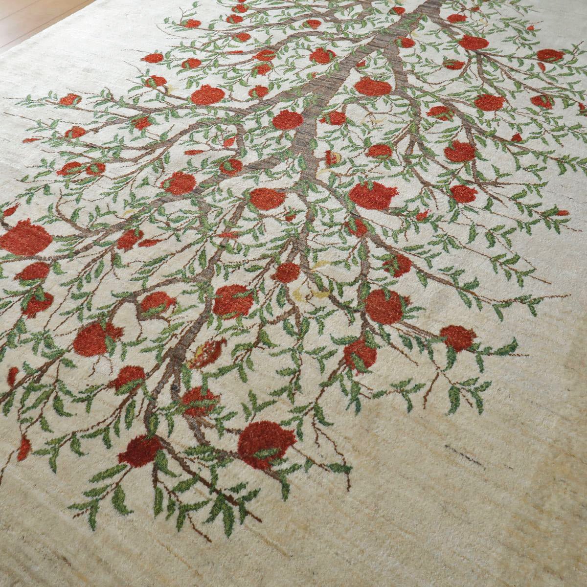 プレミアムギャッベ/ホシナマイ(ルリバフ) 294×188cm(HX-19662)