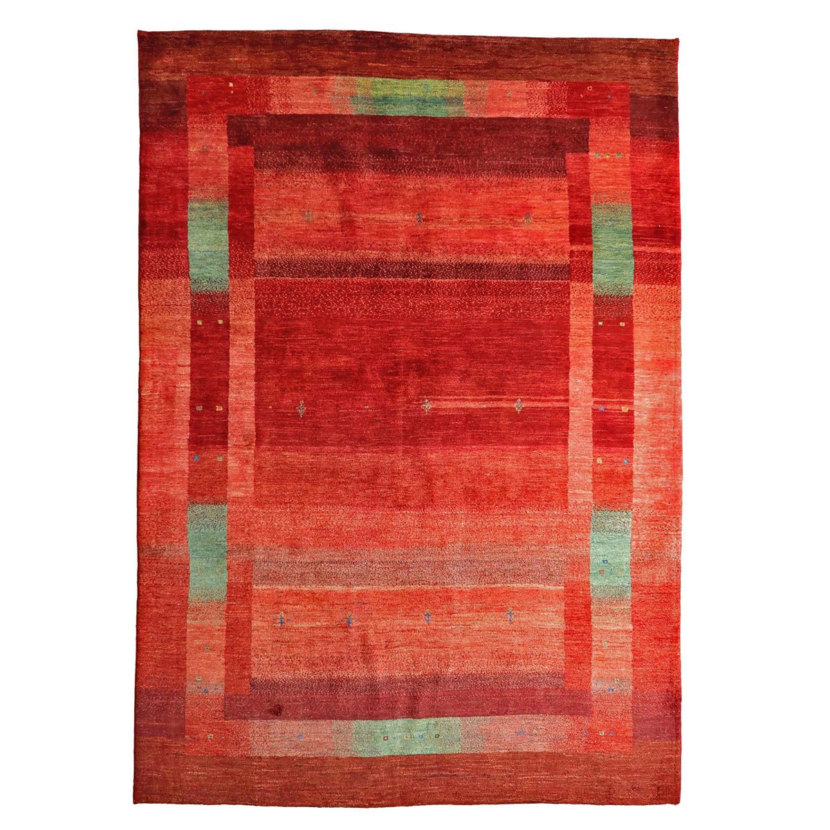 プレミアムギャッベ/ホシナマイ(ルリバフ) 292×202cm(HX-26496)