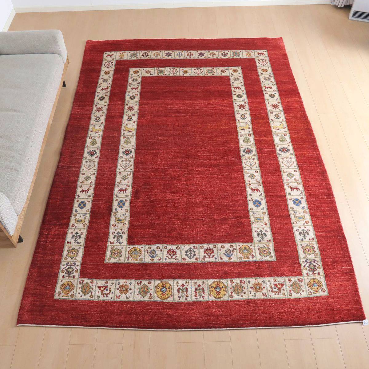 プレミアムギャッベ/ホシナマイ(ルリバフ) 292×203cm(HX-28301)