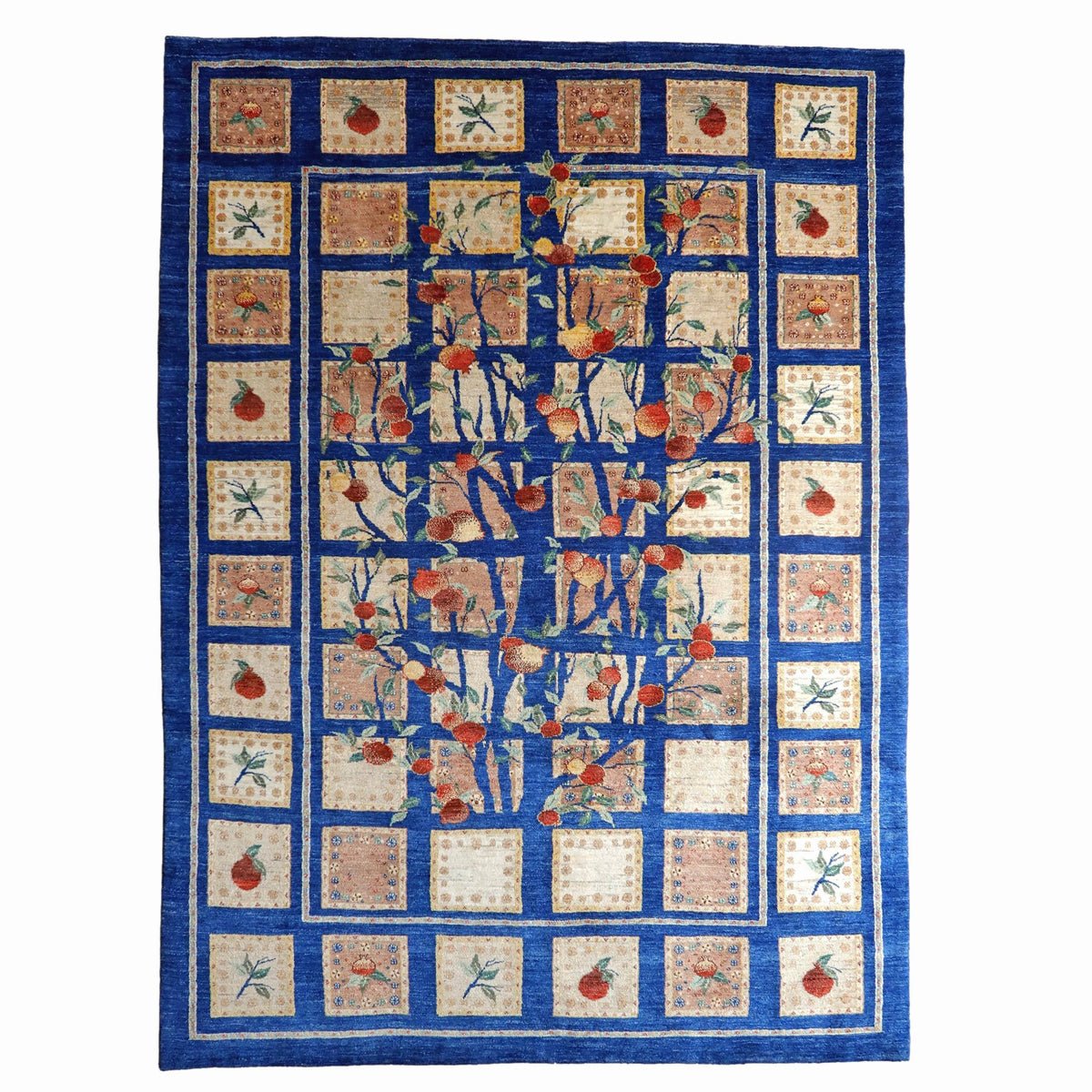 プレミアムギャッベ/ホシナマイ(ルリバフ) 297×214cm(HX-33060)