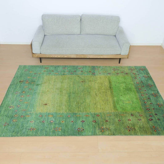 プレミアムギャッベ/ホシナマイ(ルリバフ) 255×162cm(HX-35241)