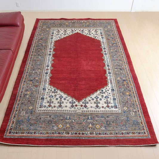 プレミアムギャッベ/ホシナマイ(ルリバフ) 318×207cm(HX-44819)