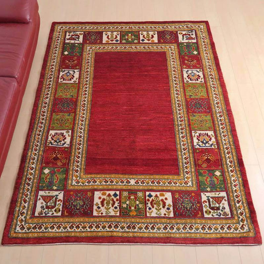 プレミアムギャッベ/ホシナマイ(ルリバフ) 256×184cm(HX-71254)