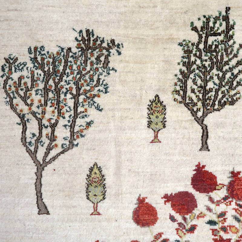 プレミアムギャッベ/ホシナマイ(ルリバフ) 299×201cm(HX-73246)