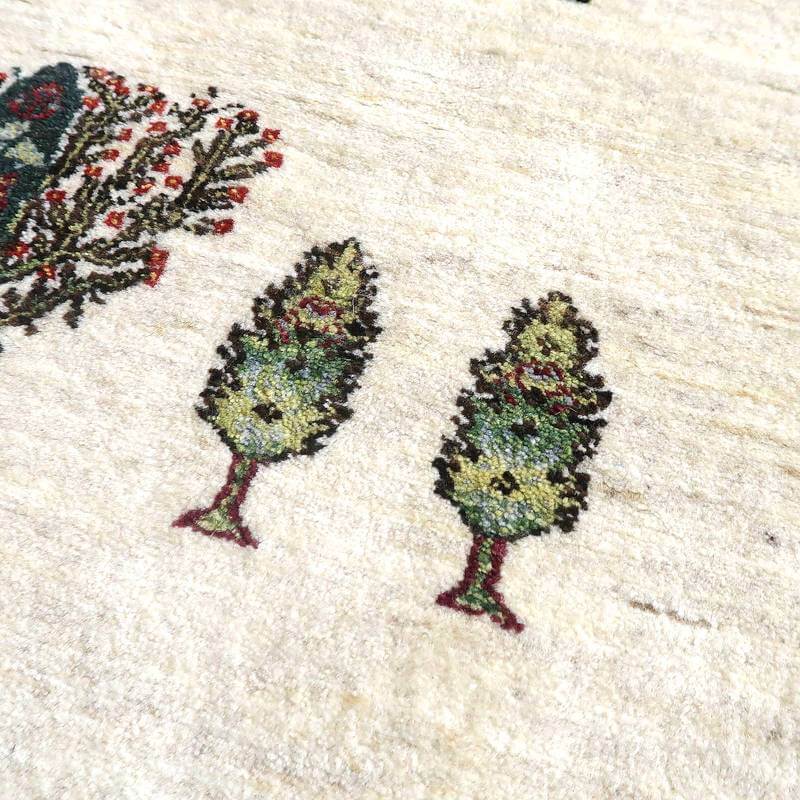 プレミアムギャッベ/ホシナマイ(ルリバフ) 299×201cm(HX-73246)