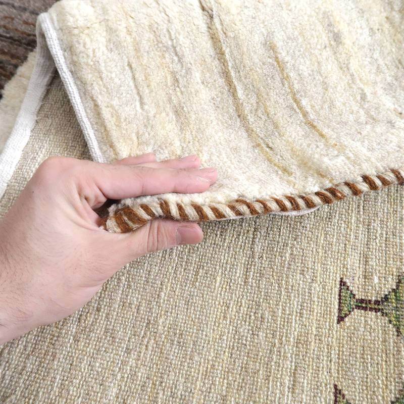 プレミアムギャッベ/ホシナマイ(ルリバフ) 299×201cm(HX-73246)