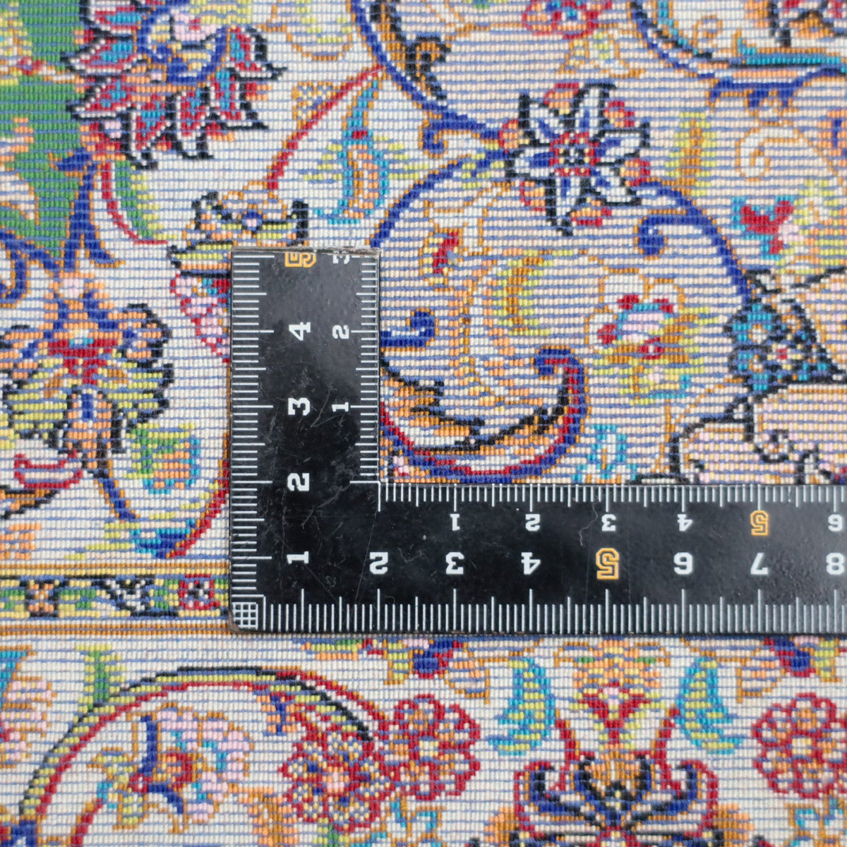 LUMINA モダールアートコレクション|花メダリオン柄 ゴールド×アイボリー|146×98cm(S-13288)