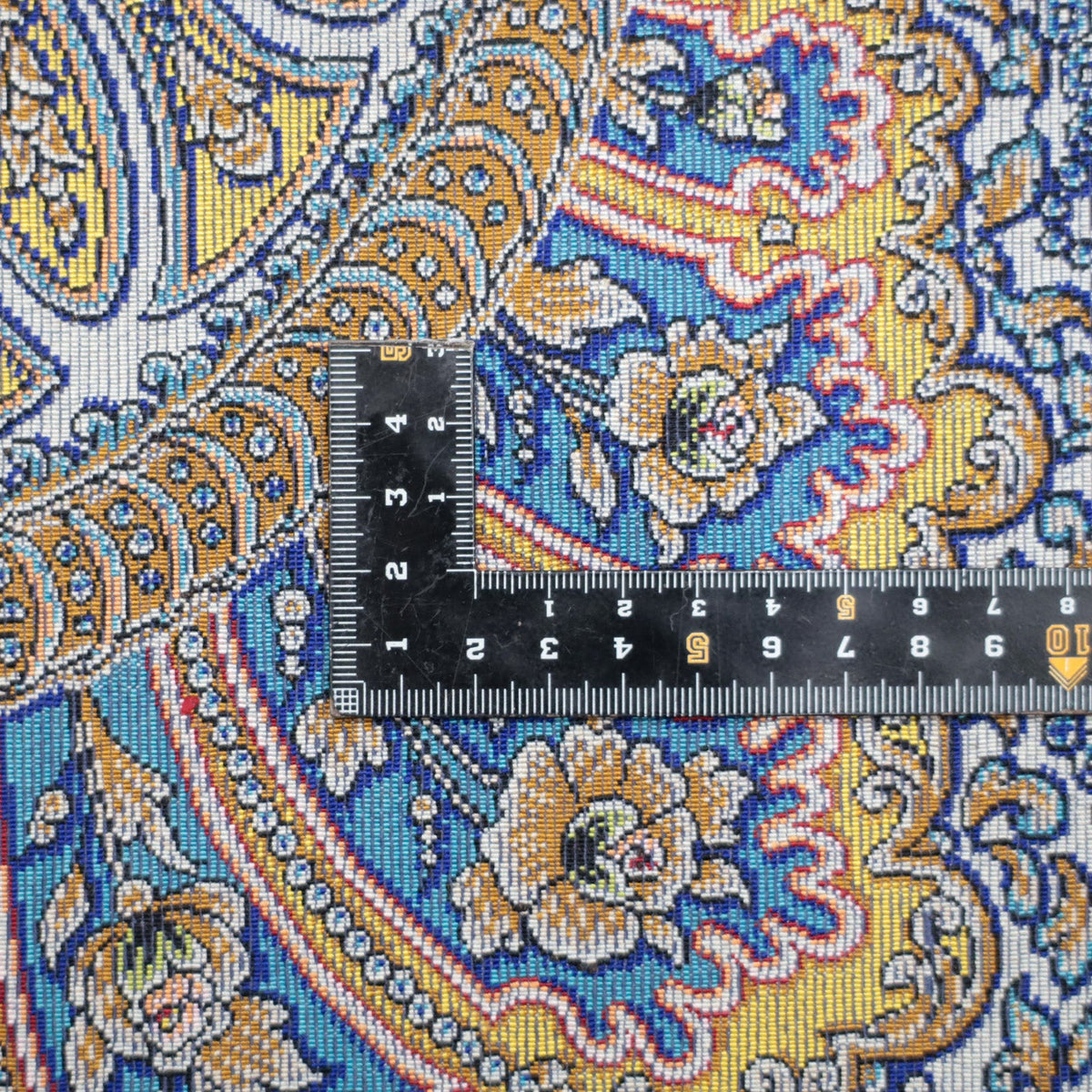 LUMINA モダールアートコレクション|ドムタヴォシ柄(重層メダリオン) ターコイズ×ゴールド|90×58cm(S-13361)