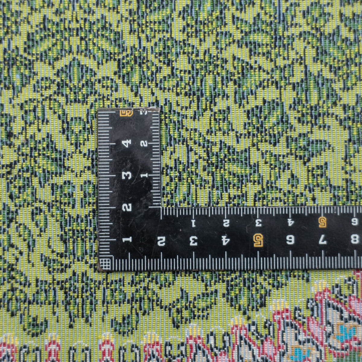 LUMINA モダールアートコレクション|トランジ3連柄 オリーブグリーン|ランナー 150×50cm(S-13400)