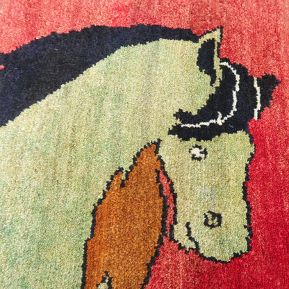 ギャッベ／オールド カシュガイ 217×125cm（AL-4153）