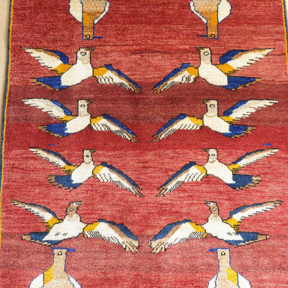 ギャッベ／オールド カシュガイ 214×118cm（ALB-4172）