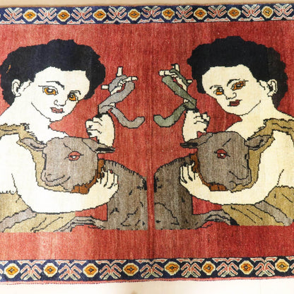 ギャッベ／オールド カシュガイ 158×107cm（AM-4147）