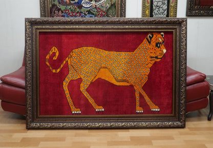 ギャッベ／カシュガイ、絨毯のような細かな織 113×161cm（AMB-4101）