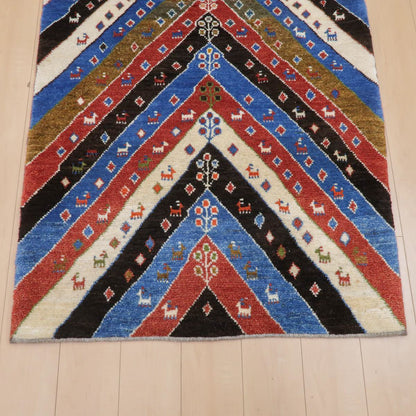 ギャッベ（ラティーフ）　145×103cm（BM-11664）