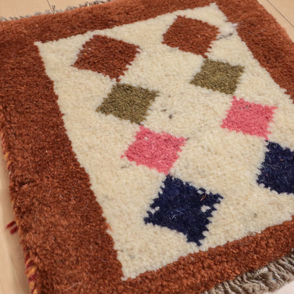 【2枚で46,000円】ギャッベ 38×38cm（BP-12132）
