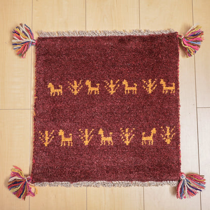 【2枚で46,000円】ギャッベ 39×39cm（BP-12214）
