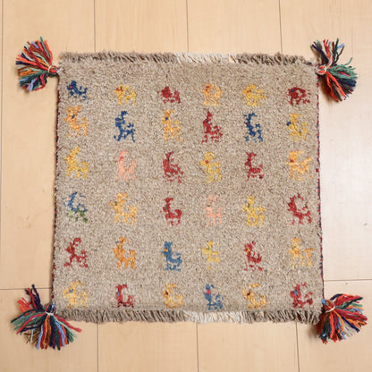 【2枚で46,000円】ギャッベ 39×42cm（BP-12333）