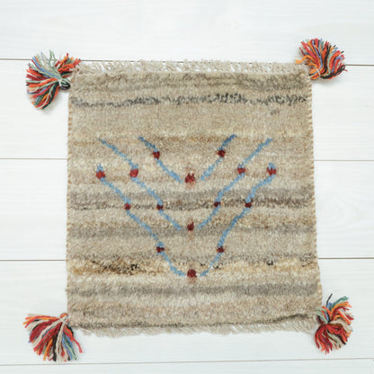 【2枚で46,000円】ギャッベ 37×38cm（BP-12564）