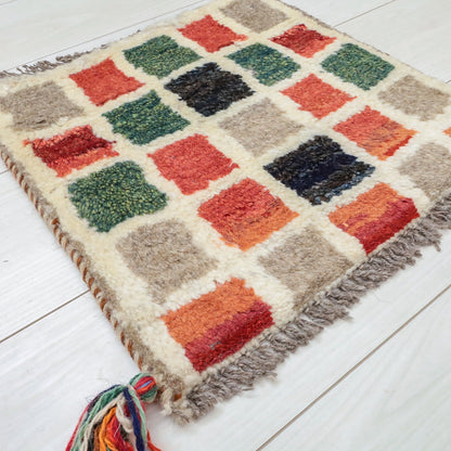 【2枚で46,000円】ギャッベ 37×39cm（BP-12656）