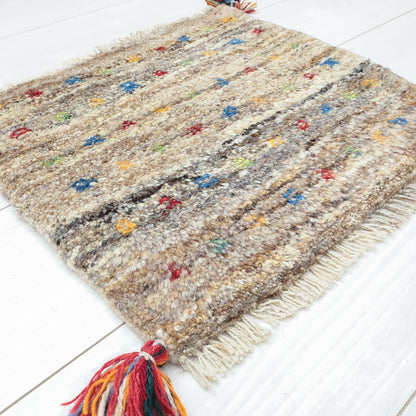 【2枚で46,000円】ギャッベ 37×41cm（BP-12660）